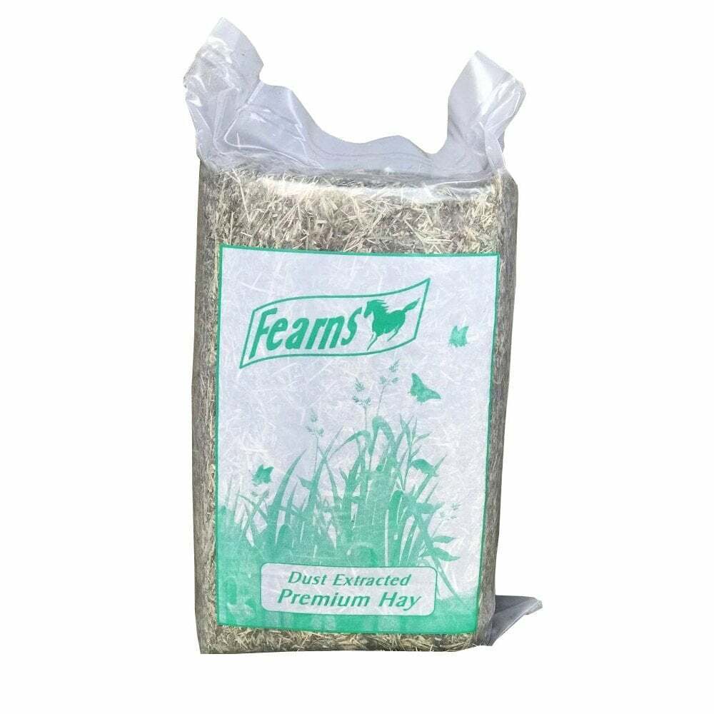 FearnsFarm Premium Organic Chopped Long Stem Ryegrass & Timothy Hay - 10.5KG - Dust Extracted First Cut High Fibre Hay For Horses, Rabbits, Guinea