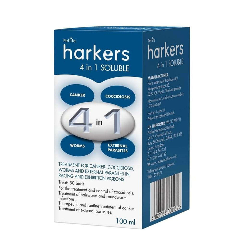Harkers 4-In-1 Soluble Treatment for Pigeons 100ml - Percys Pet Products