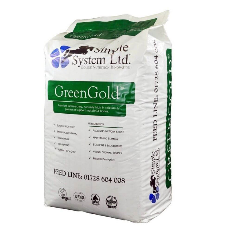 Simple System GreenGold Lucerne Chop 15kg - Percys Pet Products