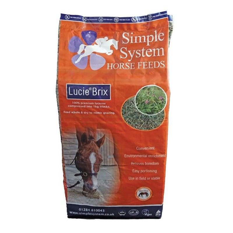 Simple System Lucie Brix Lucerne Bricks 20kg - Percys Pet Products