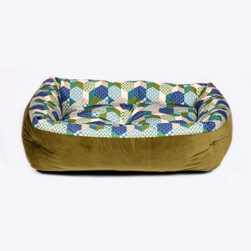Laura Ashley Thistle Patchwork Lounger Dog Bed - Percys Pet Products