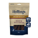 Hollings Gourmet Sausages Beef & Wild Boar 70g x 12 | Percys Pet Products