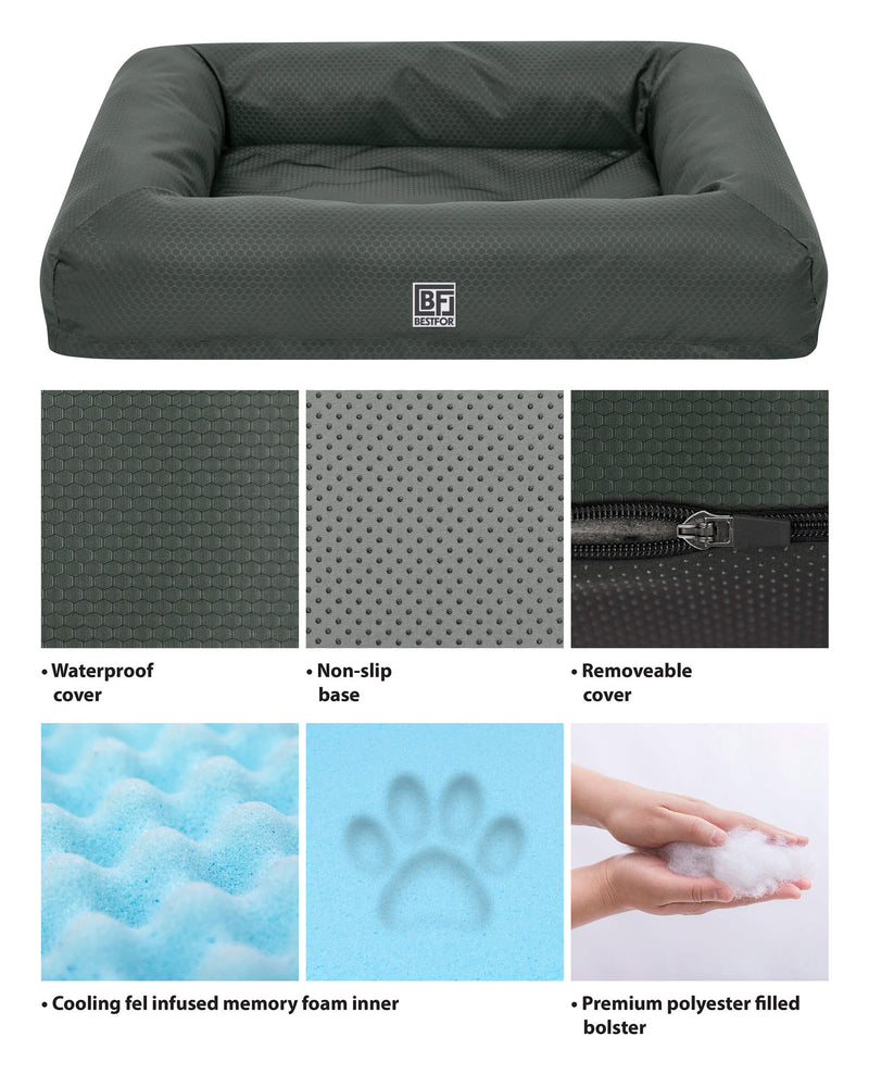 Waterproof Dog Bed with Cooling Gel Infused Memory Foam | Percys Pet Products