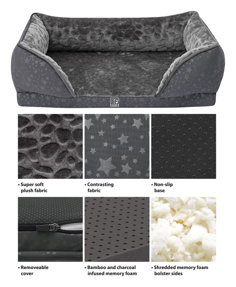 Orthopedic Dog Sofa Bed with Bamboo & Charcoal Infused Memory Foam | Percys Pet Products