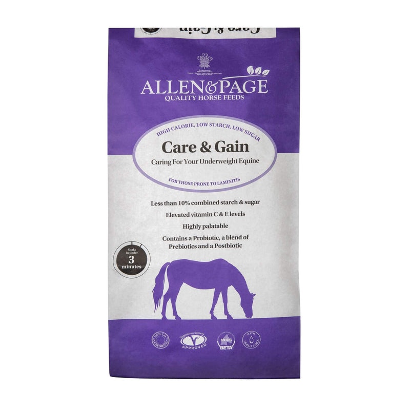 Allen & Page Care & Gain 20kg | Percys Pet Products