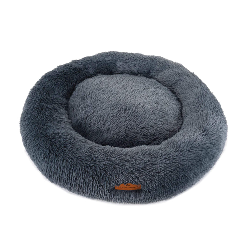 Baker & Bray Calming Donut Dog Bed - Dark Grey