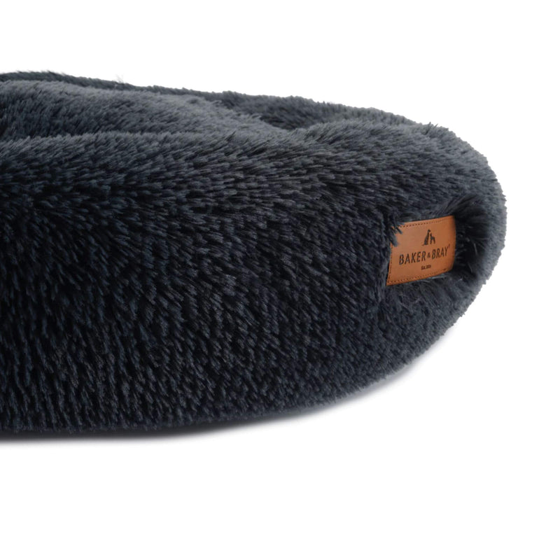 Baker & Bray Calming Donut Dog Bed - Dark Grey