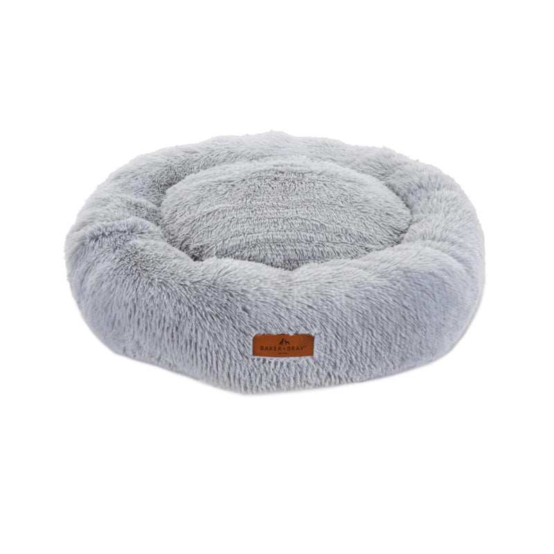 Baker & Bray Calming Donut Dog Bed - Light Grey