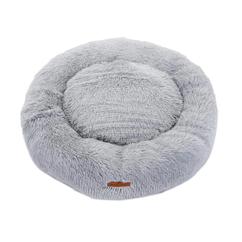 Baker & Bray Calming Donut Dog Bed - Light Grey