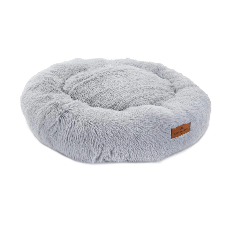 Baker & Bray Calming Donut Dog Bed - Light Grey