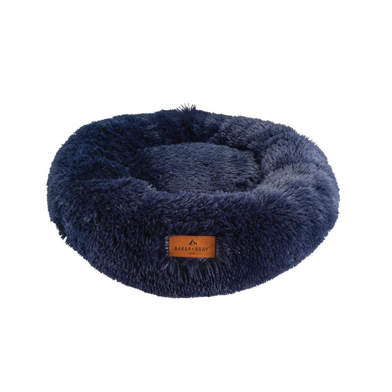 Baker & Bray Calming Donut Dog Bed - Navy Blue