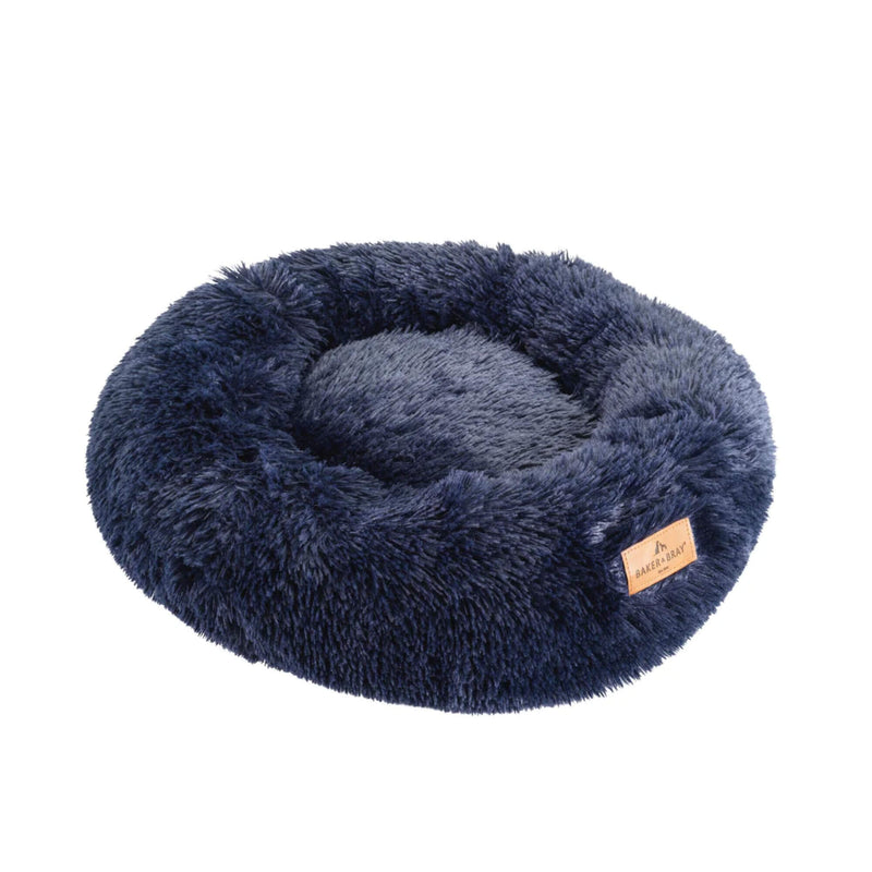 Baker & Bray Calming Donut Dog Bed - Navy Blue