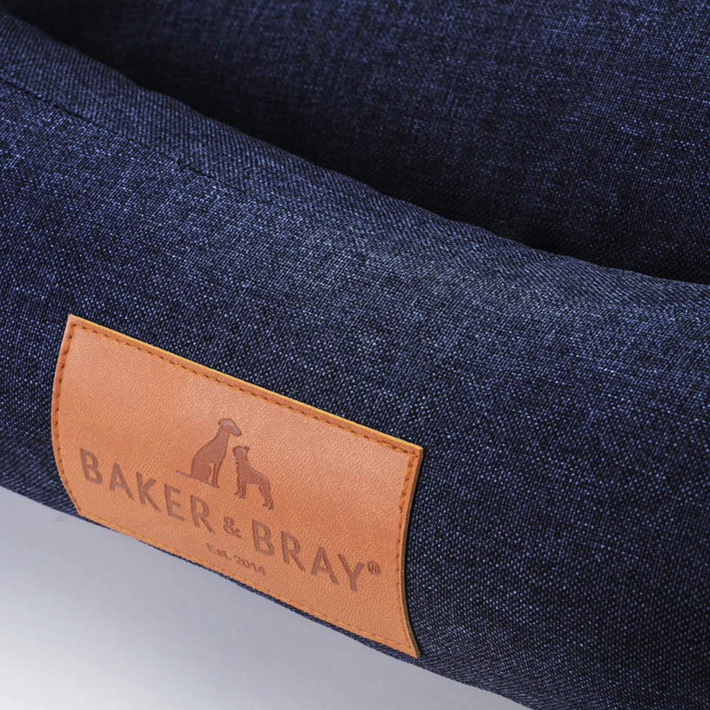 Baker & Bray Eco Luxe Orthopaedic Luxury Dog Bed - Navy Blue