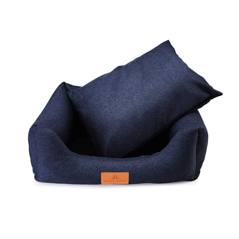 Baker & Bray Eco Luxe Orthopaedic Luxury Dog Bed - Navy Blue