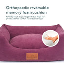 Baker & Bray Eco Luxe Orthopaedic Luxury Dog Bed - Rhubarb Red