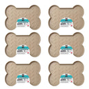 Bad to the Bone Plastic Spill Proof Pet Mat in Taupe x 6