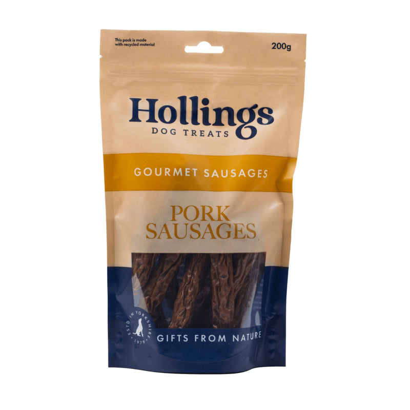 Hollings Dried Sausages Natural Dog Treats 5 x 1kg Packs - Percys Pet Products