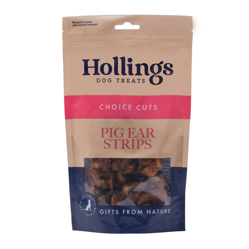 Hollings Pig Ear Strips Natural Dog Treats - Percys Pet Products