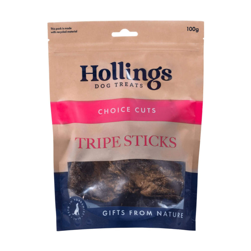 Hollings Tripe Sticks Natural Dog Treats 20 x 100g - Percys Pet Products