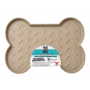 Bad to the Bone Plastic Spill Proof Pet Mat in Taupe x 6