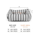 Scruffs Amalfi Striped Box Dog Bed in Green | Percys Pet Products