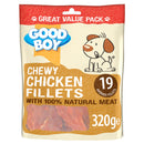 Good Boy Chewy Chicken Fillets Dog Treats 320g x 3 Packs | Percys Pet Products
