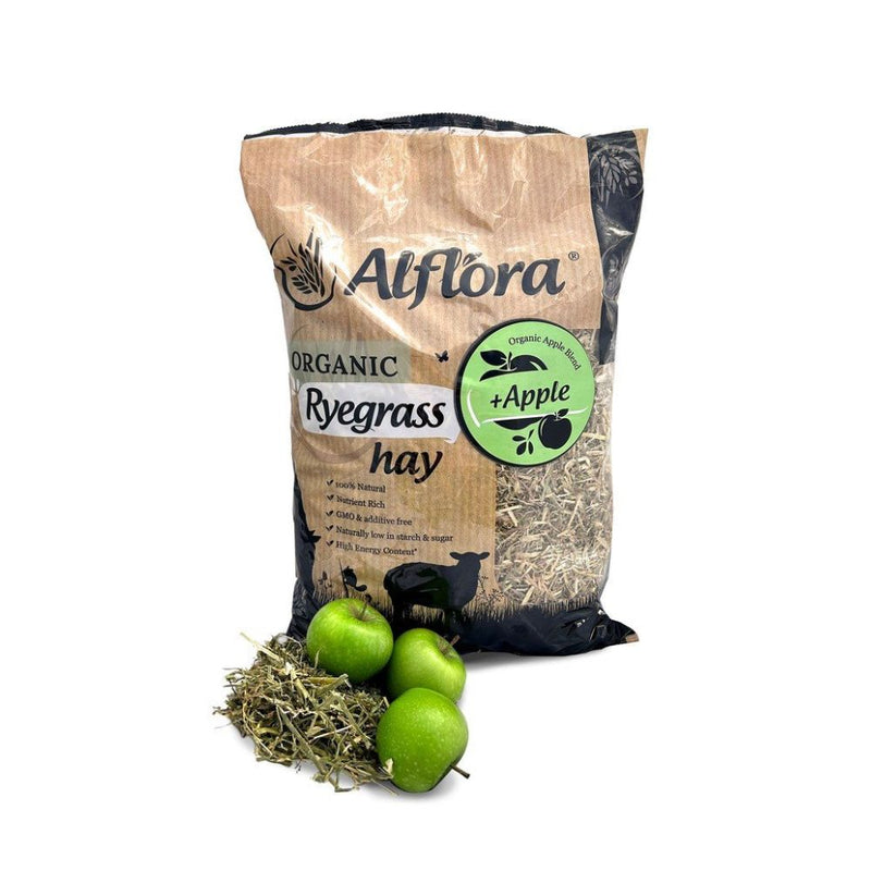 Alflora Organic Ryegrass Hay with Apple - Percys Pet Products