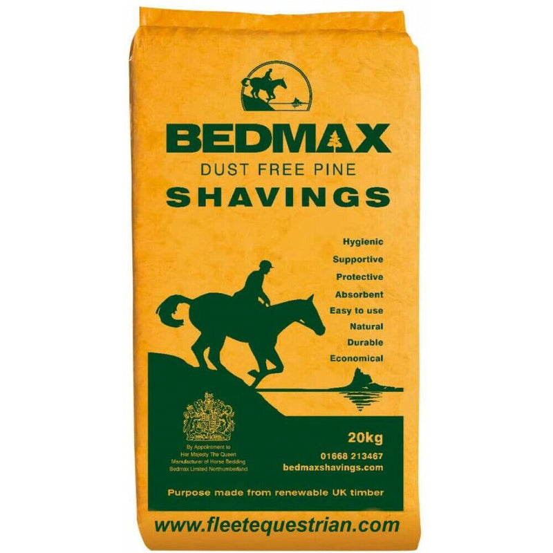 20KG - Bedmax Dust Free Pine Shavings - Horse & Pony Bedding Bale