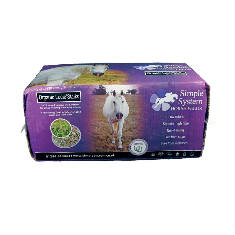 Buy Simple System Organic Lucie Stalks Lucerne Chop 12.5kg - Percys Pet Products