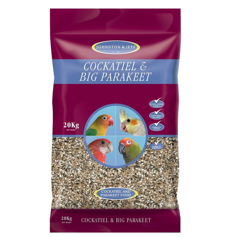 Johnston & Jeff Cockatiel & Big Parakeet Mix - 20kg - Percys Pet Products