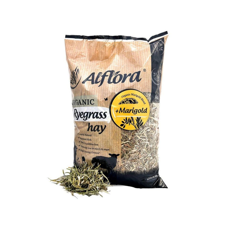 Alflora Organic Ryegrass Hay with Marigold - Percys Pet Products