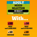 Pedigree Pouches Chicken Beef Turkey Lamb in Gravy 100g x 40 | Percys Pet Products