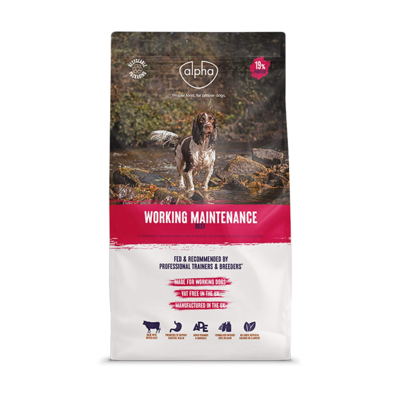 Alpha Worker Maintenance Dog Food with Beef 15kg - Percys Pet Products