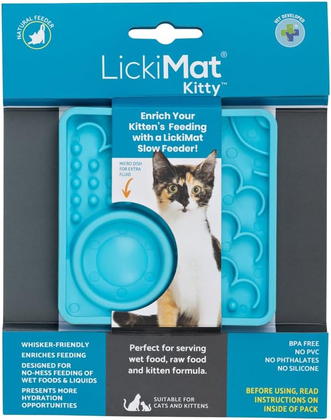 LickiMat Classic Kitty Boredom Buster Feeder Mat for Cats - Percys Pet Products