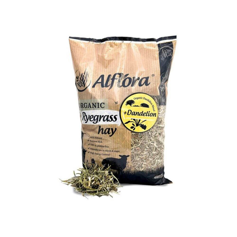 Alflora Organic Ryegrass Hay with Dandelion - Percys Pet Products