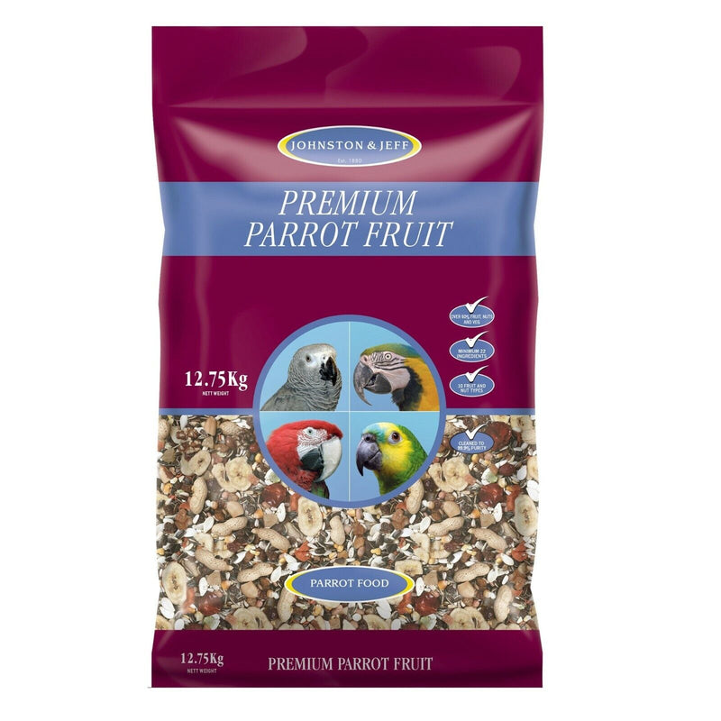 Johnston & Jeff Premium Parrot Fruit Mix - 12.75kg - Percys Pet Products