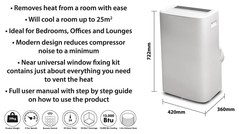 Prem-I-Air 12,000 BTU Portable Local Air Conditioner