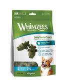 Whimzees Small Alligator Dental Dog Treats 24 Bag x 6 Packs