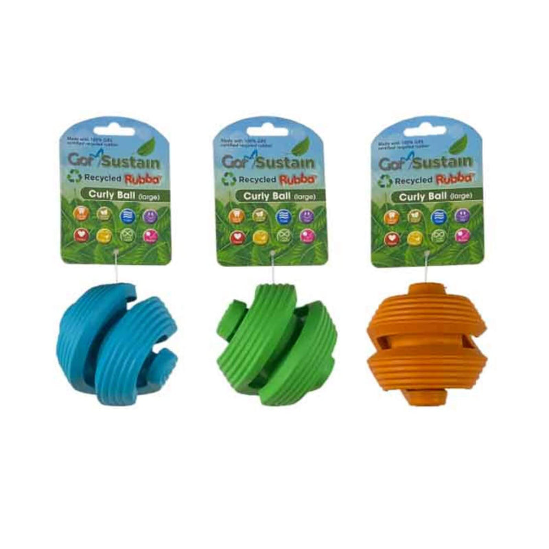 Buy Gor Sustain Curly Ball Dog Toy | Percys Pet Products