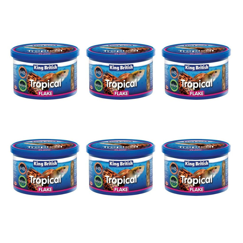 King British Tropical Flake with IHB 6 x 55g - Percys Pet Products