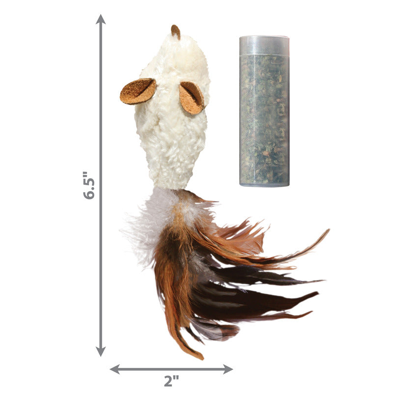KONG Refillables Feather Mouse Cat Toy - Percys Pet Products