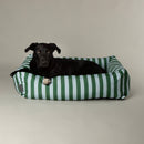 Scruffs Amalfi Striped Box Dog Bed in Green | Percys Pet Products
