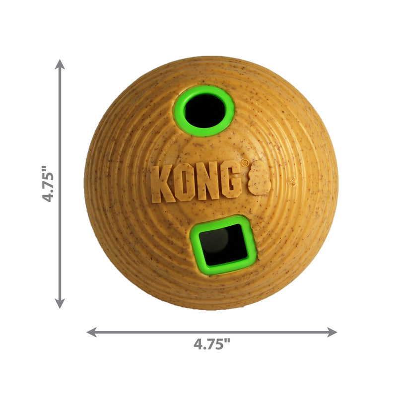 KONG Bamboo Feeder Ball Medium Dog Toy - Percys Pet Products