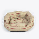 Heritage Herringbone Deluxe Slumber Dog Bed with high sides