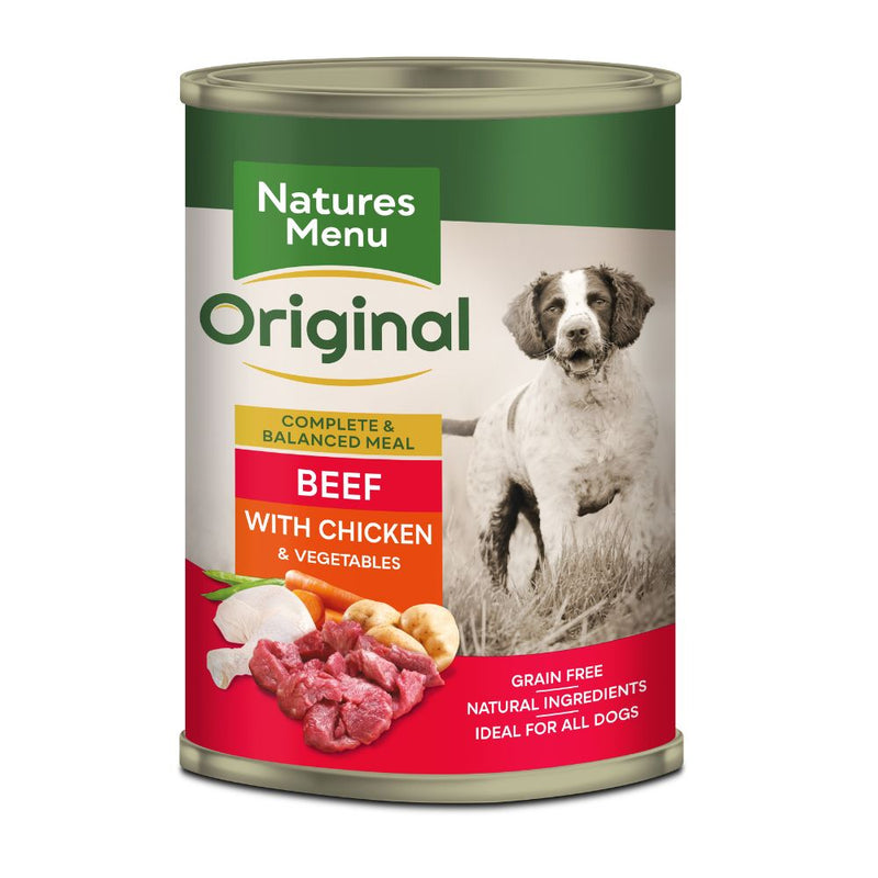 Natures Menu Beef & Chicken Dog Food 12 x 400g - Percys Pet Products