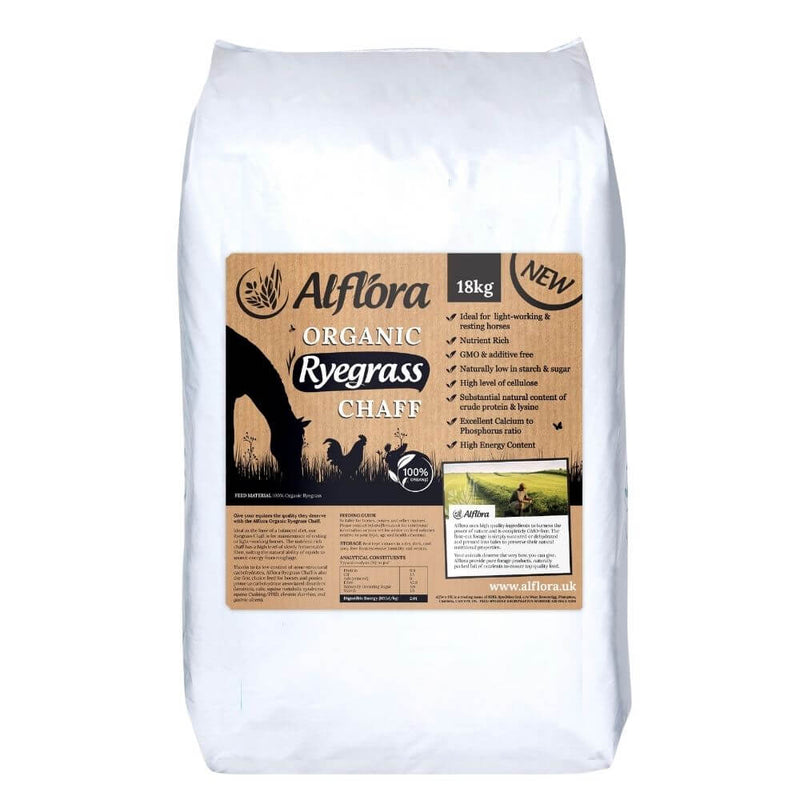Alflora Organic Ryegrass Chaff 18kg - Percys Pet Products