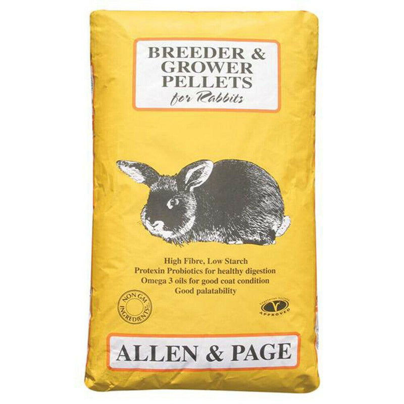 Allen & Page Rabbit Breeder & Grower Pellets - 20kg - Percys Pet Products