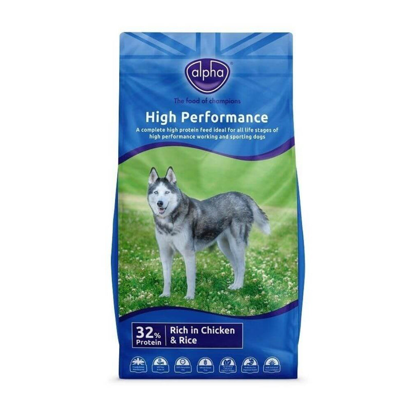 Alpha High Performance Chicken & Rice Dog Food 15kg - Percys Pet Products