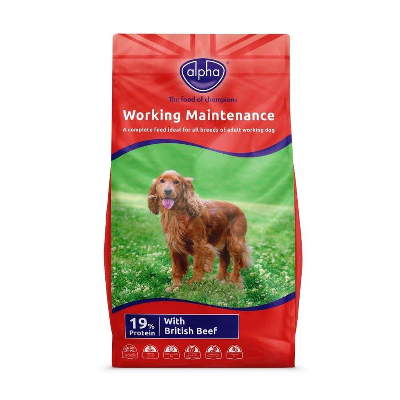 Alpha Worker Maintenance Dog Food with Beef 15kg - Percys Pet Products