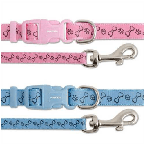 Ancol Small Bite Paw n Bone Collar & Lead Set - Percys Pet Products